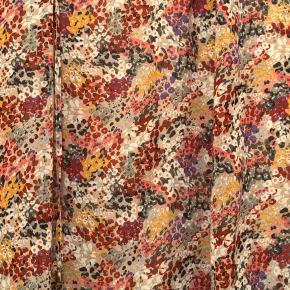 EUC Entro Floral Long Sleeve Blouse Size Large - Picture 4 of 5